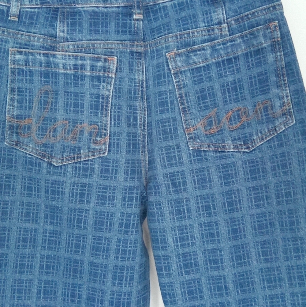 Damson Madder Tovie Mid Rise Straight Leg Laser Check Jeans Sz. 4 - Picture 9 of 16